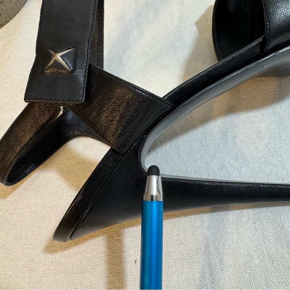 💯 Yves Saint Laurent Black Platform Heels w Straps Preloved ❌ FINAL PRICE - Picture 14 of 16
